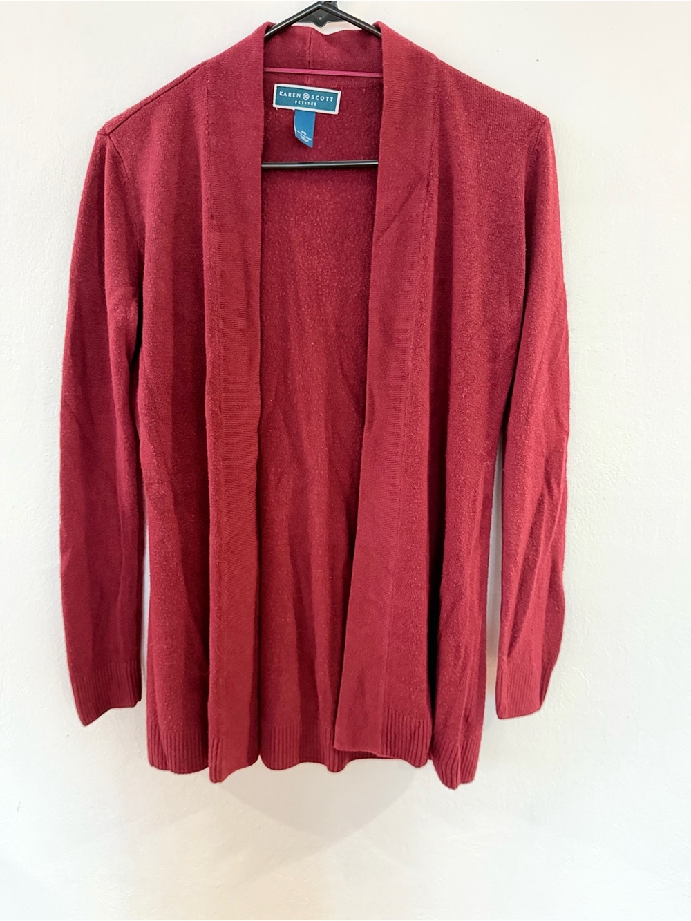 Scott Open-Front Cardigan Sweater - Deep Red